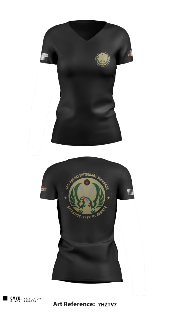 Women's Short Sleeve Vneck Shirt, 443 AES, Air Force, Teamtime, Team time, sublimation, custom sports apparel, team uniforms, spirit wear, spiritwear, sports uniforms, custom shirts, team store, custom team store, fundraiser sports, apparel fundraiser