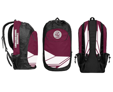 Gear Bag, Leonia High School Basketball, Men's Basketball, Teamtime, Team time, sublimation, custom sports apparel, team uniforms, spirit wear, spiritwear, sports uniforms, custom shirts, team store, custom team store, fundraiser sports, apparel fundraiser