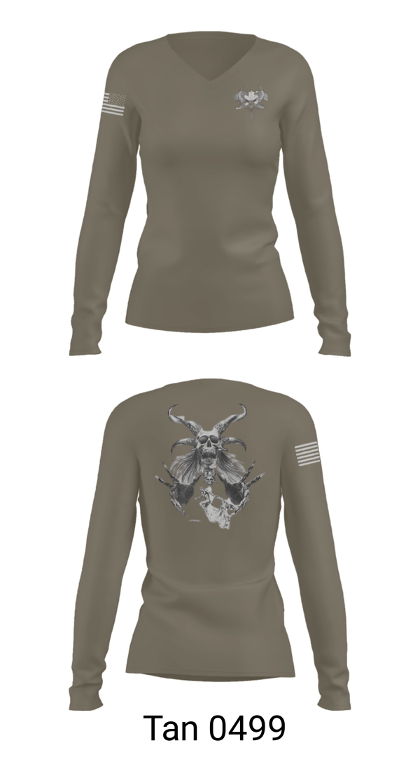 Women's Long Sleeve Vneck Shirt, , National Guard, Teamtime, Team time, sublimation, custom sports apparel, team uniforms, spirit wear, spiritwear, sports uniforms, custom shirts, team store, custom team store, fundraiser sports, apparel fundraiser