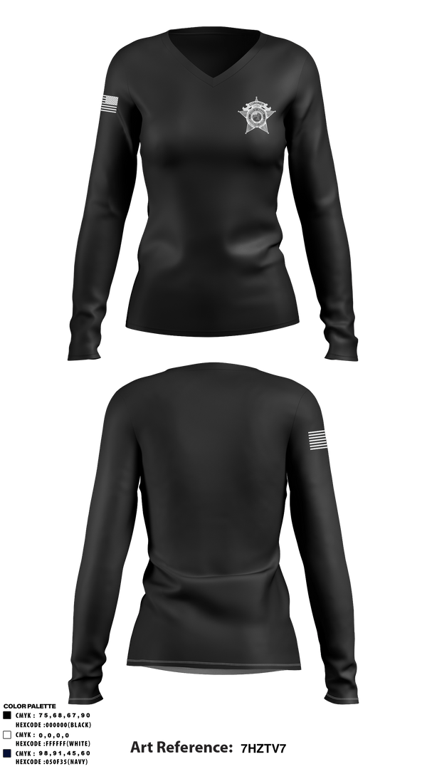 Women's Long Sleeve Vneck Shirt, , Fire Department, Teamtime, Team time, sublimation, custom sports apparel, team uniforms, spirit wear, spiritwear, sports uniforms, custom shirts, team store, custom team store, fundraiser sports, apparel fundraiser
