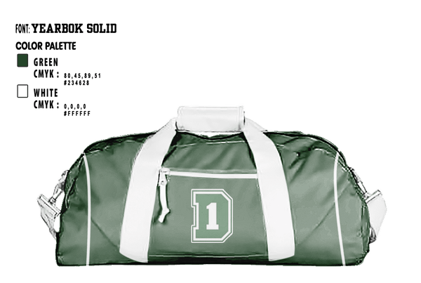 Duffle Bag, Dartmouth High School, Spirit Store, Teamtime, Team time, sublimation, custom sports apparel, team uniforms, spirit wear, spiritwear, sports uniforms, custom shirts, team store, custom team store, fundraiser sports, apparel fundraiser
