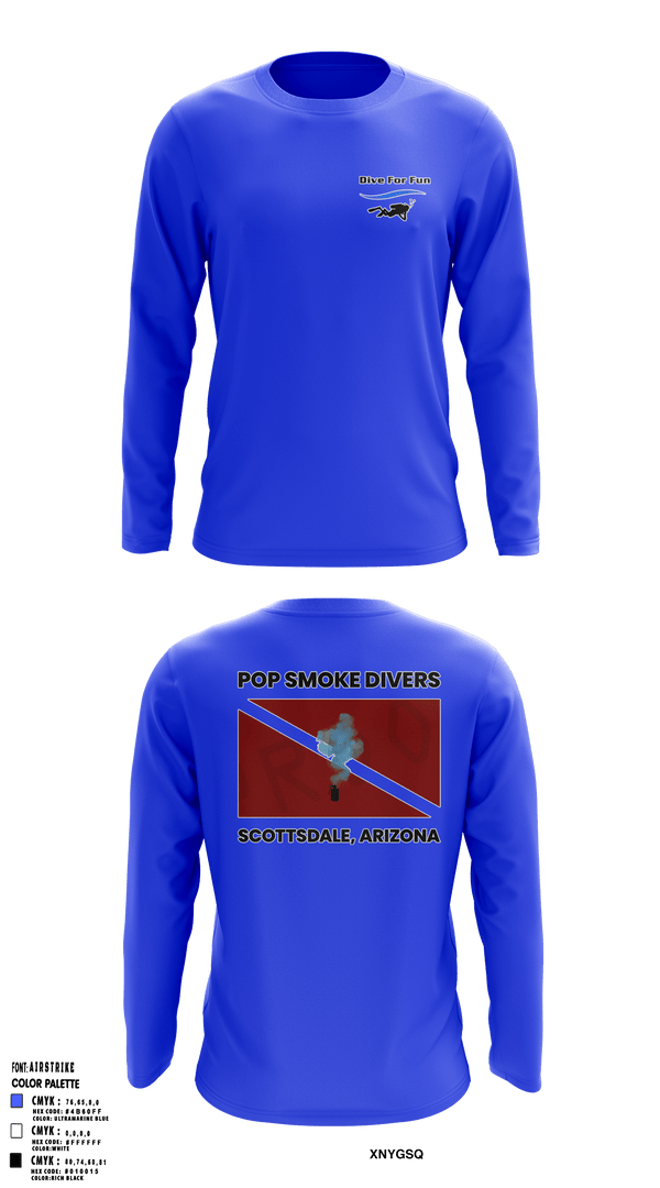 Long Sleeve Performance Shirt, Pop Smoke Scuba, Swimming, Teamtime, Team time, sublimation, custom sports apparel, team uniforms, spirit wear, spiritwear, sports uniforms, custom shirts, team store, custom team store, fundraiser sports, apparel fundraiser