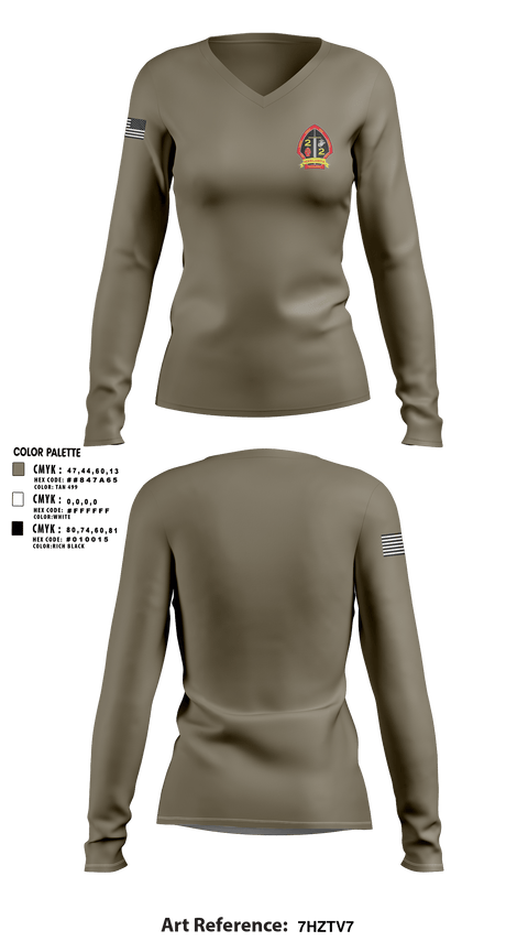 Women's Long Sleeve Vneck Shirt, 2nd battalion 2nd marines, Marines, Teamtime, Team time, sublimation, custom sports apparel, team uniforms, spirit wear, spiritwear, sports uniforms, custom shirts, team store, custom team store, fundraiser sports, apparel fundraiser