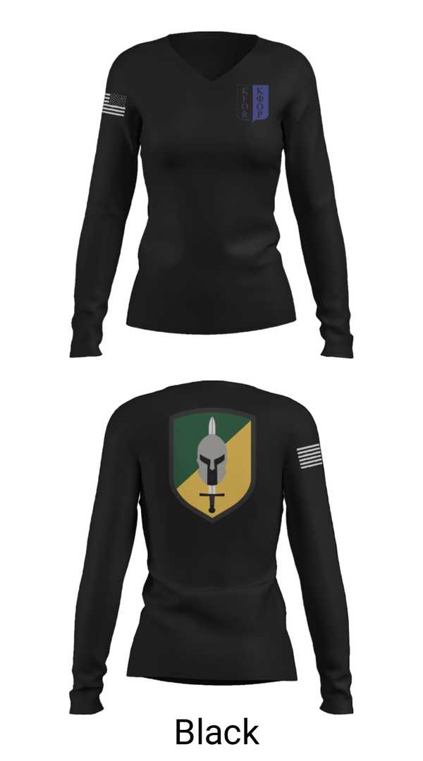 Women's Long Sleeve Vneck Shirt, , Army, Teamtime, Team time, sublimation, custom sports apparel, team uniforms, spirit wear, spiritwear, sports uniforms, custom shirts, team store, custom team store, fundraiser sports, apparel fundraiser