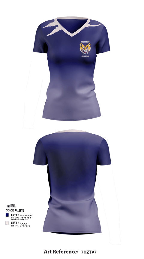 Women's Short Sleeve Vneck Shirt, Moss Point Athletics, Spirit Store, Teamtime, Team time, sublimation, custom sports apparel, team uniforms, spirit wear, spiritwear, sports uniforms, custom shirts, team store, custom team store, fundraiser sports, apparel fundraiser