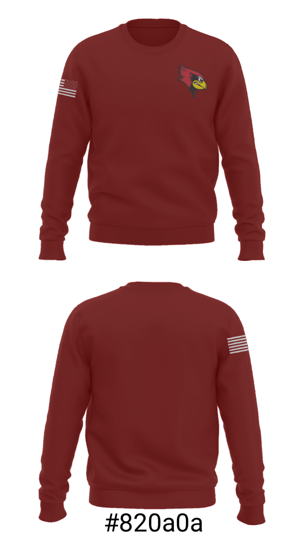 Crew Neck Sweatshirt, Redbirds Soccer, Men's Soccer, Teamtime, Team time, sublimation, custom sports apparel, team uniforms, spirit wear, spiritwear, sports uniforms, custom shirts, team store, custom team store, fundraiser sports, apparel fundraiser