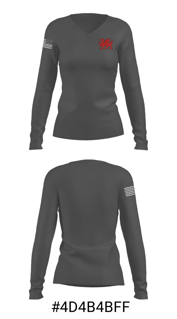 Women's Long Sleeve Vneck Shirt, Derby Middle School Band, Spirit Store, Teamtime, Team time, sublimation, custom sports apparel, team uniforms, spirit wear, spiritwear, sports uniforms, custom shirts, team store, custom team store, fundraiser sports, apparel fundraiser