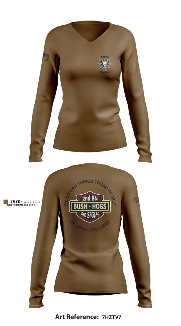 Women's Long Sleeve Vneck Shirt, MCPOD-XVIII Airborne Corps, Army, Teamtime, Team time, sublimation, custom sports apparel, team uniforms, spirit wear, spiritwear, sports uniforms, custom shirts, team store, custom team store, fundraiser sports, apparel fundraiser