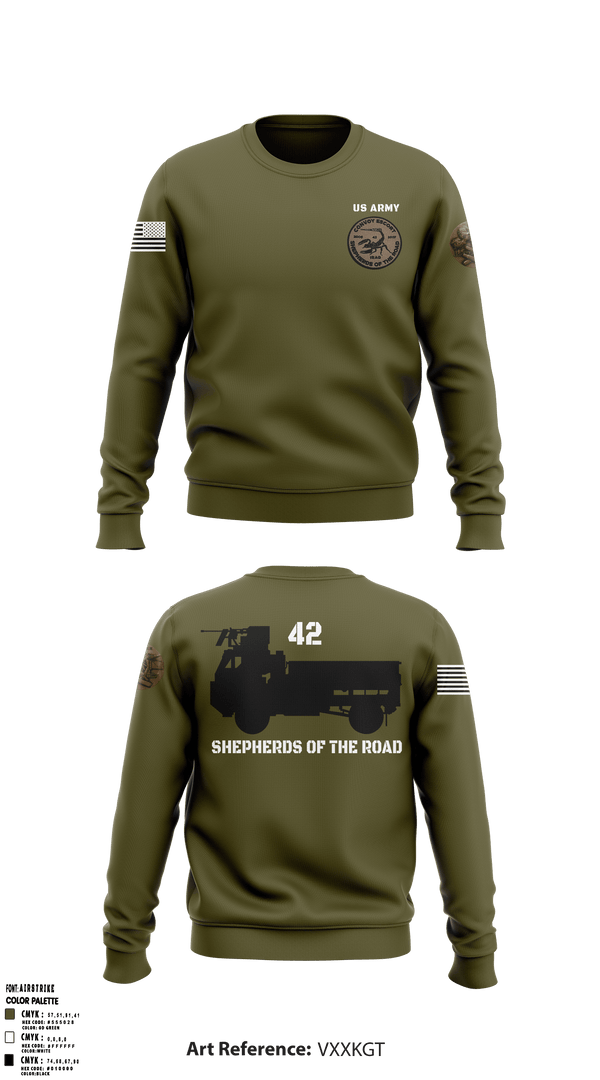 Crew Neck Sweatshirt, , Army, Teamtime, Team time, sublimation, custom sports apparel, team uniforms, spirit wear, spiritwear, sports uniforms, custom shirts, team store, custom team store, fundraiser sports, apparel fundraiser