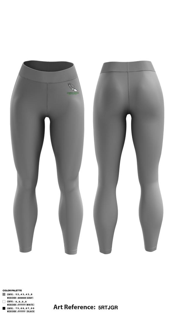 Womens Leggings, Concord High School Track, Cross Country, Teamtime, Team time, sublimation, custom sports apparel, team uniforms, spirit wear, spiritwear, sports uniforms, custom shirts, team store, custom team store, fundraiser sports, apparel fundraiser