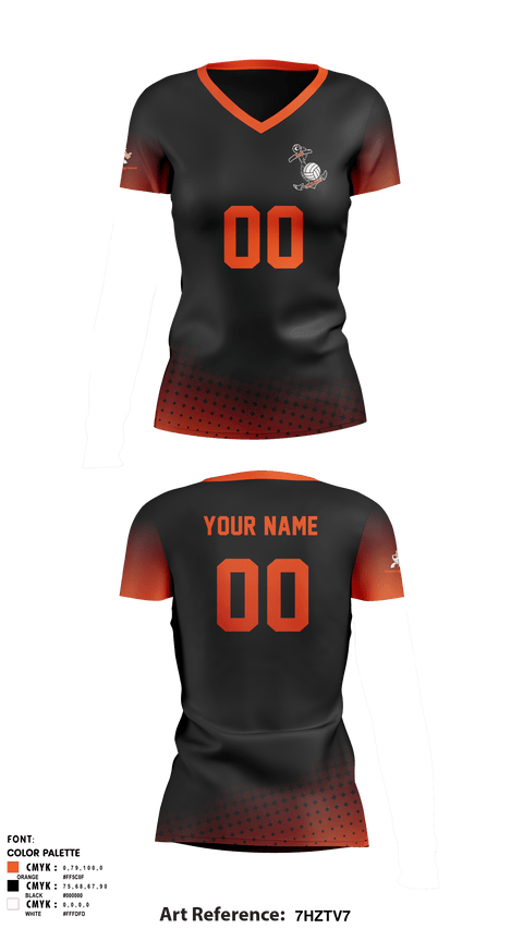 Women's Short Sleeve Vneck Shirt, Sarasota High Volleyball, Women's Volleyball, Teamtime, Team time, sublimation, custom sports apparel, team uniforms, spirit wear, spiritwear, sports uniforms, custom shirts, team store, custom team store, fundraiser sports, apparel fundraiser