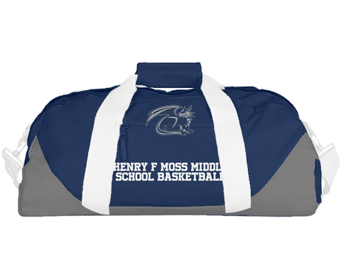 Duffle Bag, Henry F Moss Middle School Basketball, Women's Basketball, Teamtime, Team time, sublimation, custom sports apparel, team uniforms, spirit wear, spiritwear, sports uniforms, custom shirts, team store, custom team store, fundraiser sports, apparel fundraiser