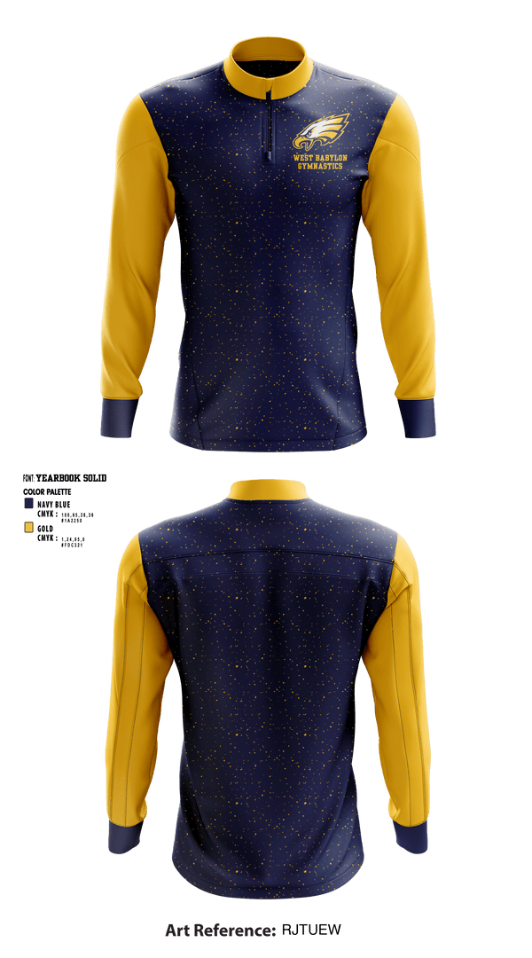 Quarter Zip Jacket, West Babylon High School Gymnastics, Spirit Store, Teamtime, Team time, sublimation, custom sports apparel, team uniforms, spirit wear, spiritwear, sports uniforms, custom shirts, team store, custom team store, fundraiser sports, apparel fundraiser