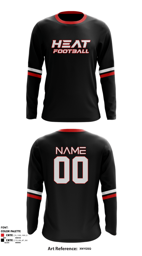 Long Sleeve Performance Shirt, Gulf Coast Heat Flag Football, Football, Teamtime, Team time, sublimation, custom sports apparel, team uniforms, spirit wear, spiritwear, sports uniforms, custom shirts, team store, custom team store, fundraiser sports, apparel fundraiser