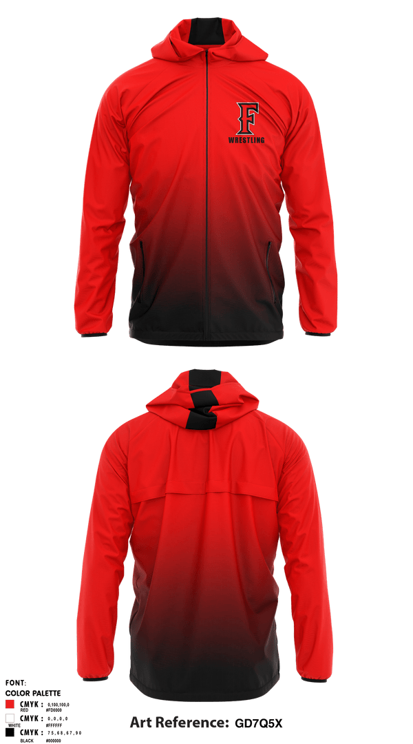 Windbreaker, Frontier Senior High School Wrestling, Wrestling, Teamtime, Team time, sublimation, custom sports apparel, team uniforms, spirit wear, spiritwear, sports uniforms, custom shirts, team store, custom team store, fundraiser sports, apparel fundraiser
