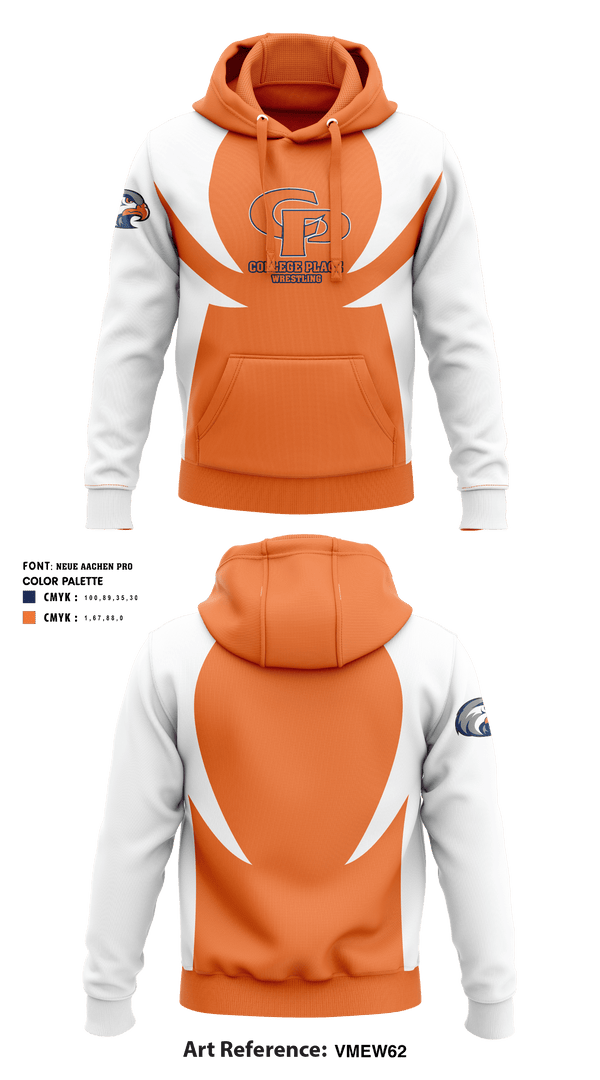 Hoodie, College Place Wrestling, Wrestling, Teamtime, Team time, sublimation, custom sports apparel, team uniforms, spirit wear, spiritwear, sports uniforms, custom shirts, team store, custom team store, fundraiser sports, apparel fundraiser