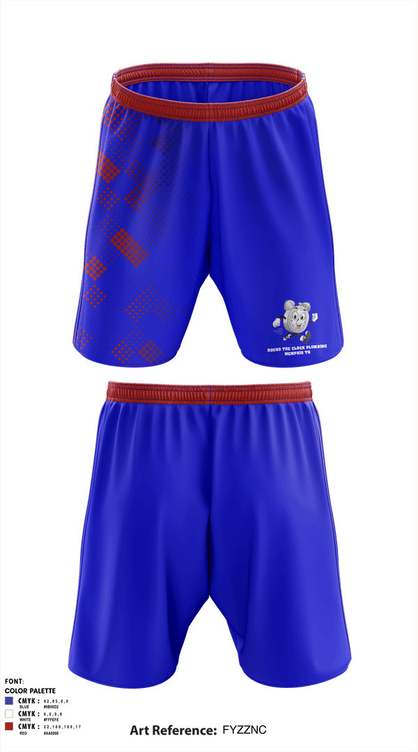 Athletic Shorts With Pockets, ROUND THE CLOCK PLUMBING, , Teamtime, Team time, sublimation, custom sports apparel, team uniforms, spirit wear, spiritwear, sports uniforms, custom shirts, team store, custom team store, fundraiser sports, apparel fundraiser
