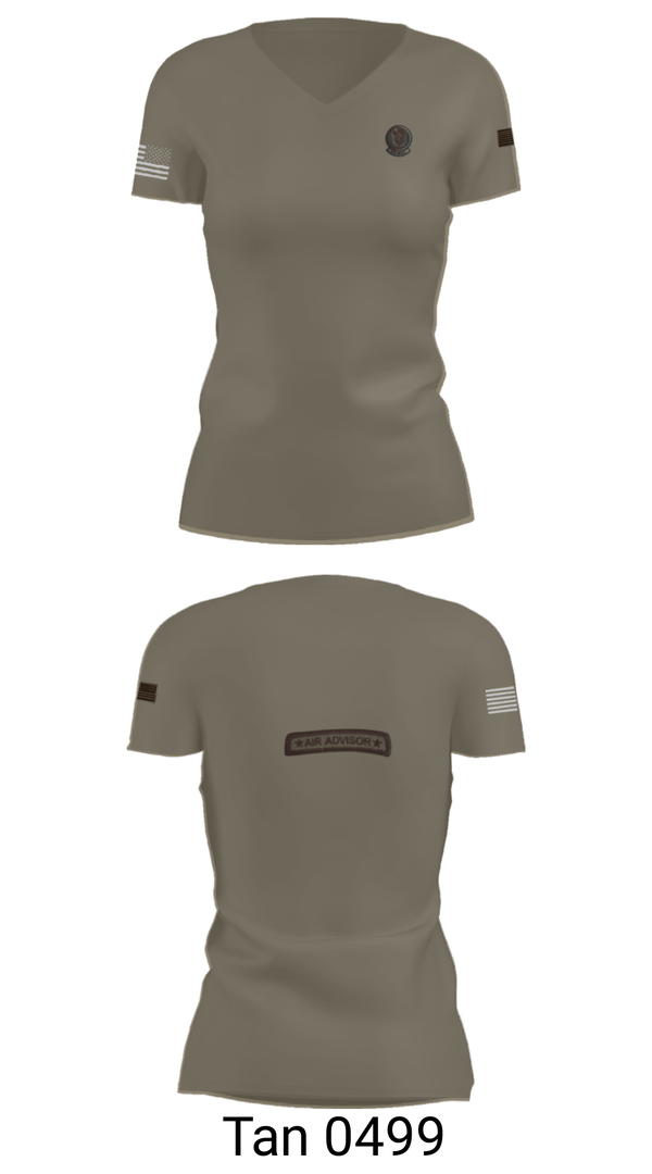 Women's Short Sleeve Vneck Shirt, , Air Force, Teamtime, Team time, sublimation, custom sports apparel, team uniforms, spirit wear, spiritwear, sports uniforms, custom shirts, team store, custom team store, fundraiser sports, apparel fundraiser