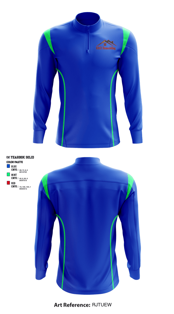 Quarter Zip Jacket, E&D Remodeling and Siding LLC, , Teamtime, Team time, sublimation, custom sports apparel, team uniforms, spirit wear, spiritwear, sports uniforms, custom shirts, team store, custom team store, fundraiser sports, apparel fundraiser