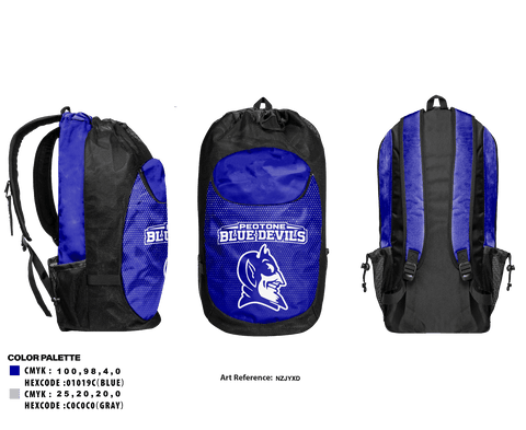 Gear Bag, Peotone Blue Devils, Wrestling, Teamtime, Team time, sublimation, custom sports apparel, team uniforms, spirit wear, spiritwear, sports uniforms, custom shirts, team store, custom team store, fundraiser sports, apparel fundraiser