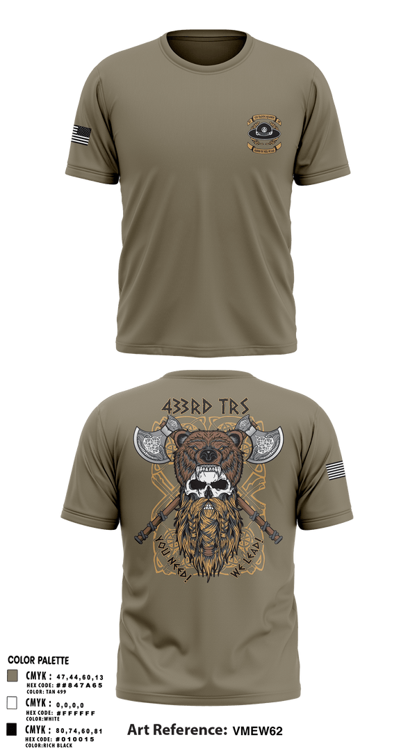 Short Sleeve Performance Shirt, 433 TRS, Air Force, Teamtime, Team time, sublimation, custom sports apparel, team uniforms, spirit wear, spiritwear, sports uniforms, custom shirts, team store, custom team store, fundraiser sports, apparel fundraiser