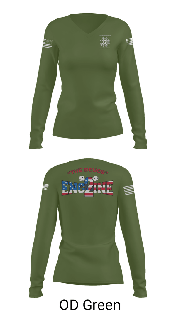 Women's Long Sleeve Vneck Shirt, , Fire Department, Teamtime, Team time, sublimation, custom sports apparel, team uniforms, spirit wear, spiritwear, sports uniforms, custom shirts, team store, custom team store, fundraiser sports, apparel fundraiser
