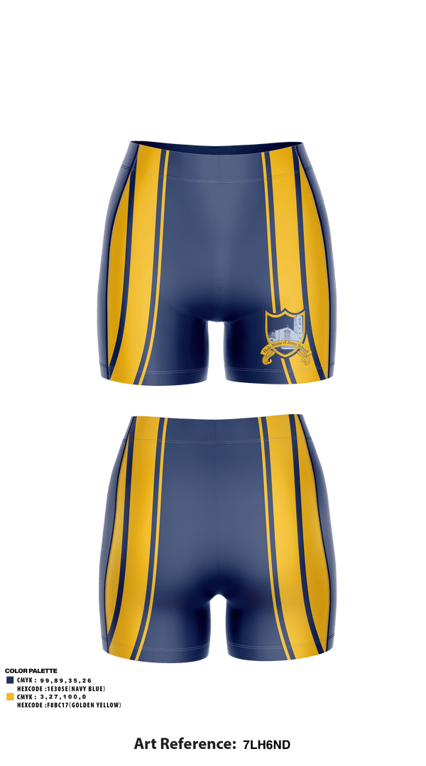 Women's Compression Shorts, Holy Name Of Jesus School, Spirit Store, Teamtime, Team time, sublimation, custom sports apparel, team uniforms, spirit wear, spiritwear, sports uniforms, custom shirts, team store, custom team store, fundraiser sports, apparel fundraiser