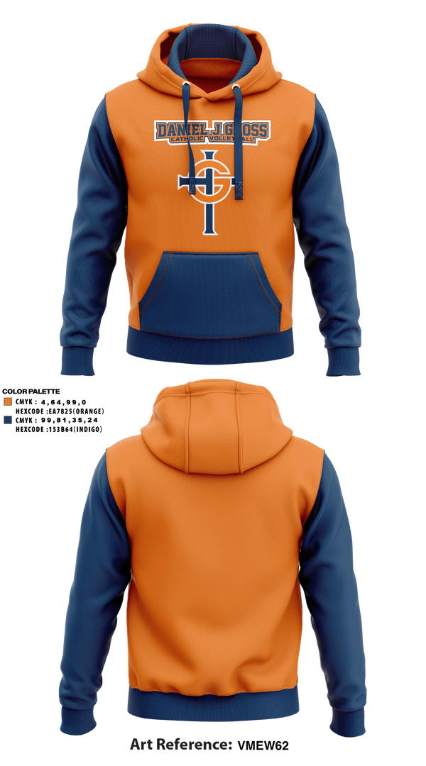 Hoodie, Daniel J Gross Catholic High School Volleyball, Women's Volleyball, Teamtime, Team time, sublimation, custom sports apparel, team uniforms, spirit wear, spiritwear, sports uniforms, custom shirts, team store, custom team store, fundraiser sports, apparel fundraiser