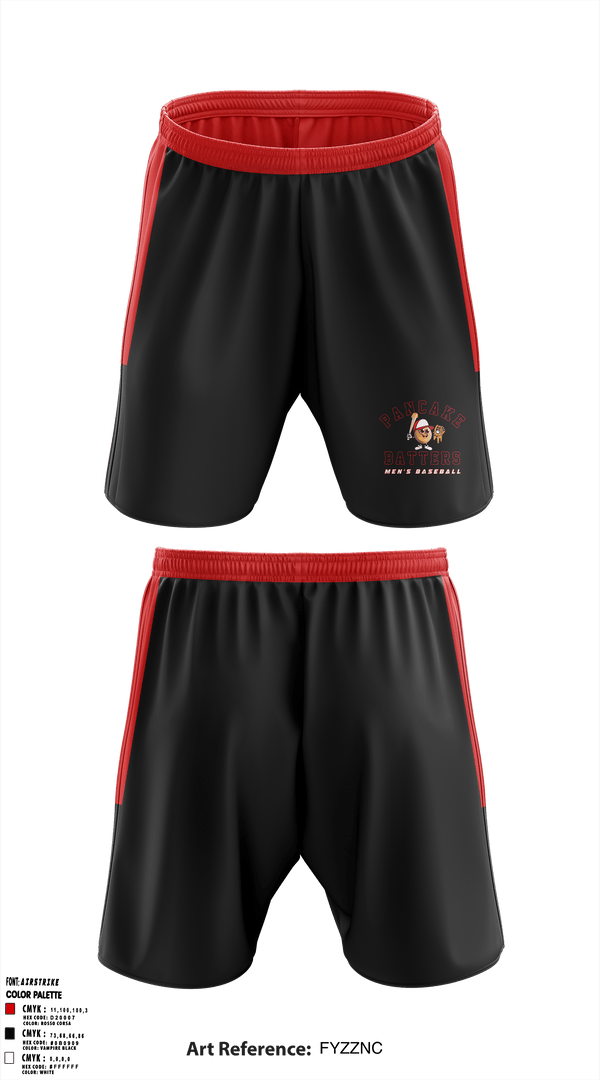 Athletic Shorts With Pockets, Pancake Batters, Baseball, Teamtime, Team time, sublimation, custom sports apparel, team uniforms, spirit wear, spiritwear, sports uniforms, custom shirts, team store, custom team store, fundraiser sports, apparel fundraiser