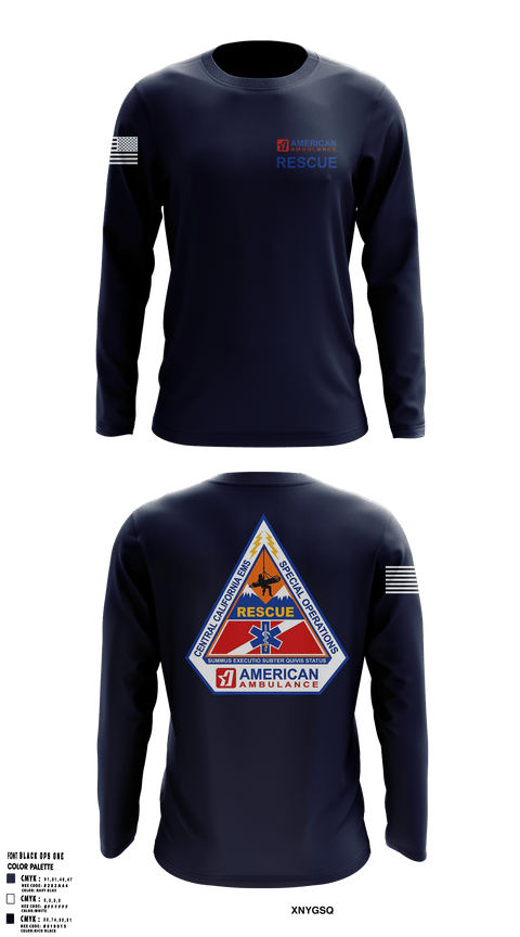 Long Sleeve Performance Shirt, American Ambulance Rescue, , Teamtime, Team time, sublimation, custom sports apparel, team uniforms, spirit wear, spiritwear, sports uniforms, custom shirts, team store, custom team store, fundraiser sports, apparel fundraiser