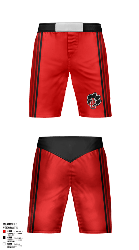 Fight Shorts, Jackson Co Wrestling Club, Wrestling, Teamtime, Team time, sublimation, custom sports apparel, team uniforms, spirit wear, spiritwear, sports uniforms, custom shirts, team store, custom team store, fundraiser sports, apparel fundraiser