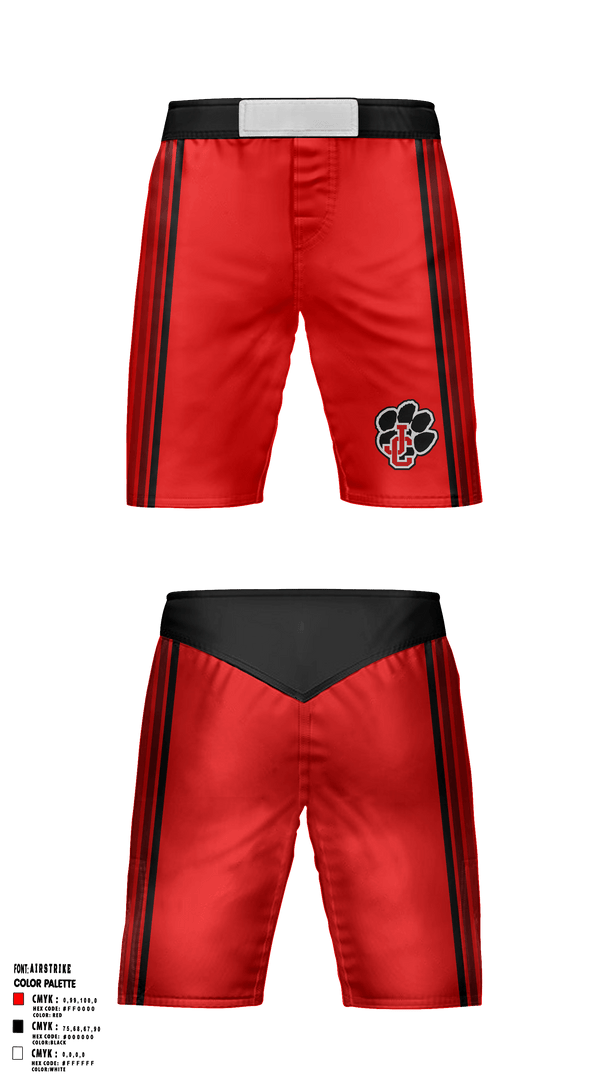 Fight Shorts, Jackson Co Wrestling Club, Wrestling, Teamtime, Team time, sublimation, custom sports apparel, team uniforms, spirit wear, spiritwear, sports uniforms, custom shirts, team store, custom team store, fundraiser sports, apparel fundraiser