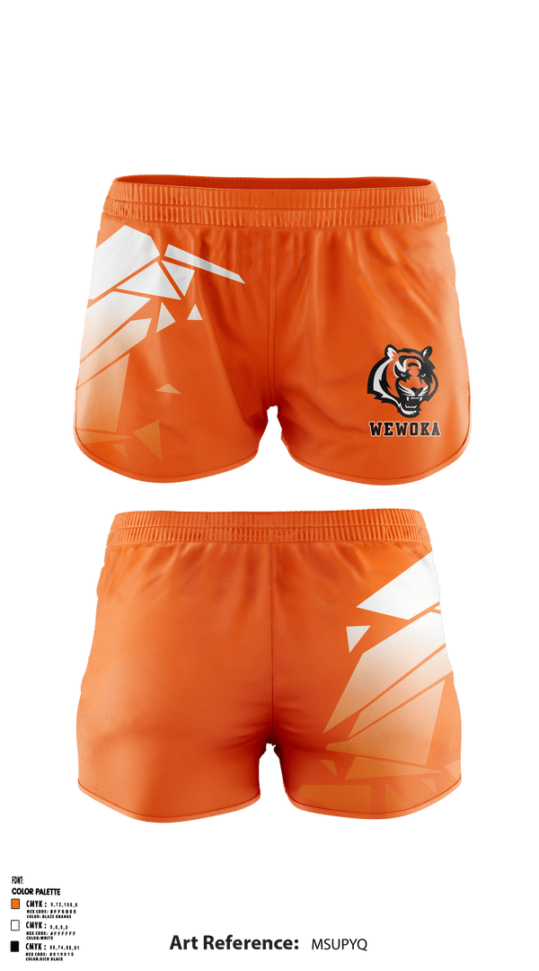 Women's Shorts, Wewoka High School, Spirit Store, Teamtime, Team time, sublimation, custom sports apparel, team uniforms, spirit wear, spiritwear, sports uniforms, custom shirts, team store, custom team store, fundraiser sports, apparel fundraiser