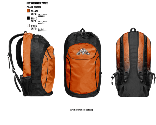 Gear Bag, Pine River Backus Tigers, Men's Basketball, Teamtime, Team time, sublimation, custom sports apparel, team uniforms, spirit wear, spiritwear, sports uniforms, custom shirts, team store, custom team store, fundraiser sports, apparel fundraiser