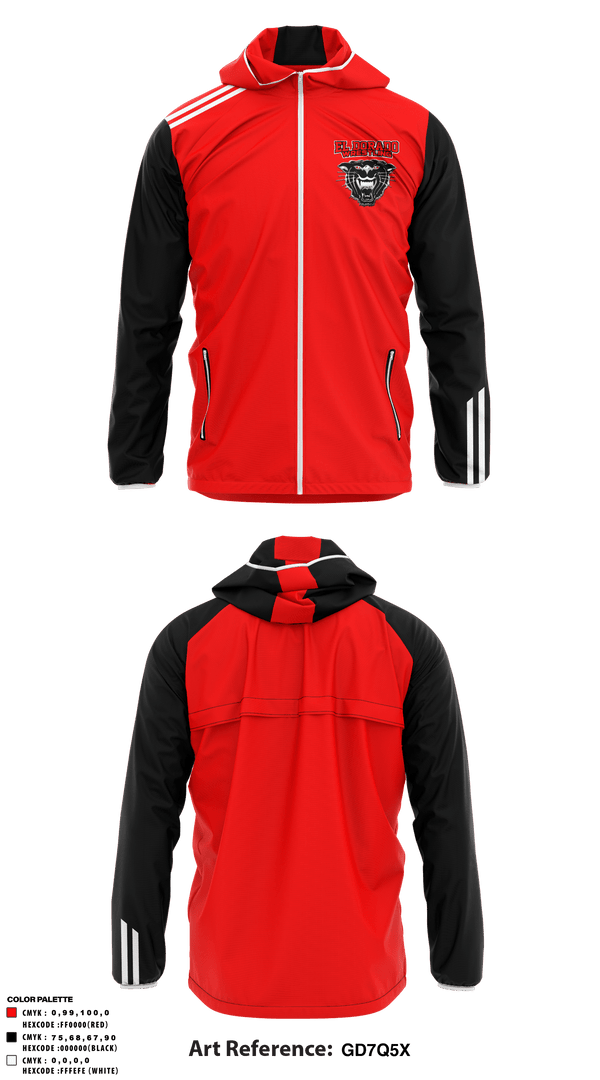 Windbreaker, El Dorado High School Wrestling, Wrestling, Teamtime, Team time, sublimation, custom sports apparel, team uniforms, spirit wear, spiritwear, sports uniforms, custom shirts, team store, custom team store, fundraiser sports, apparel fundraiser