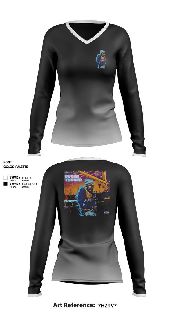 Women's Long Sleeve Vneck Shirt, Cuddy BeezyCuddy Beezy, , Teamtime, Team time, sublimation, custom sports apparel, team uniforms, spirit wear, spiritwear, sports uniforms, custom shirts, team store, custom team store, fundraiser sports, apparel fundraiser