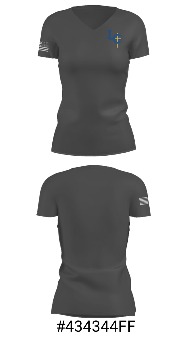 Women's Short Sleeve Vneck Shirt, Lehman Catholic High School Band, Spirit Store, Teamtime, Team time, sublimation, custom sports apparel, team uniforms, spirit wear, spiritwear, sports uniforms, custom shirts, team store, custom team store, fundraiser sports, apparel fundraiser