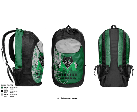Gear Bag, Midland Middle School Basketball, Women's Basketball, Teamtime, Team time, sublimation, custom sports apparel, team uniforms, spirit wear, spiritwear, sports uniforms, custom shirts, team store, custom team store, fundraiser sports, apparel fundraiser