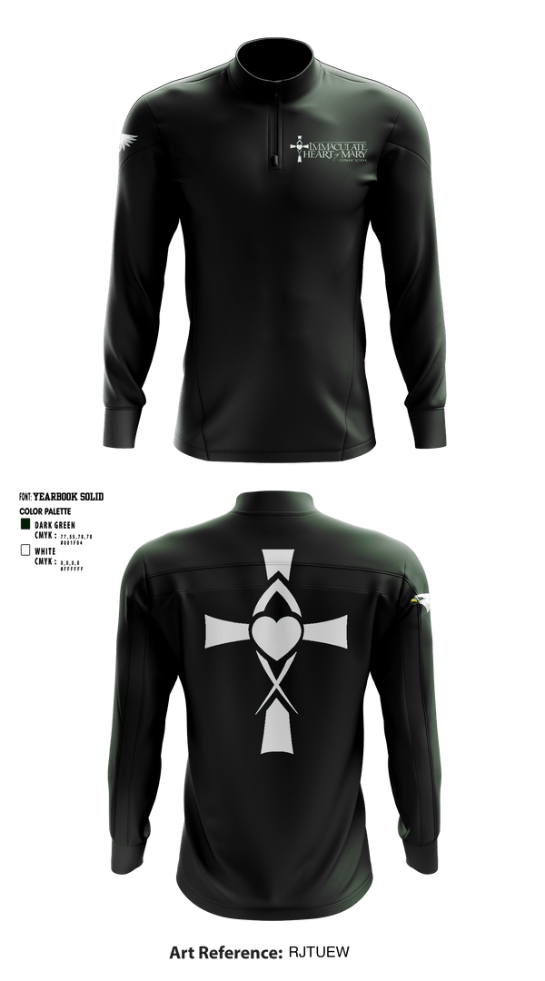 Quarter Zip Jacket, Immaculate Heart Of Mary School, Spirit Store, Teamtime, Team time, sublimation, custom sports apparel, team uniforms, spirit wear, spiritwear, sports uniforms, custom shirts, team store, custom team store, fundraiser sports, apparel fundraiser