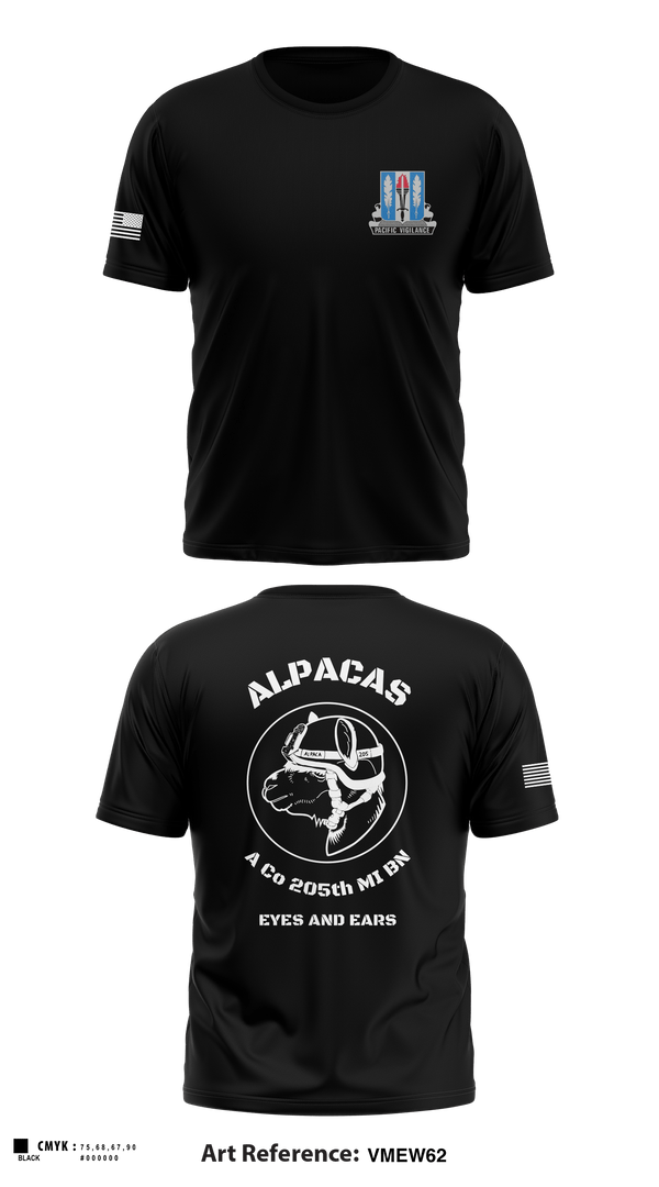 Short Sleeve Performance Shirt, Alpha Company 205th MI BN, Army, Teamtime, Team time, sublimation, custom sports apparel, team uniforms, spirit wear, spiritwear, sports uniforms, custom shirts, team store, custom team store, fundraiser sports, apparel fundraiser