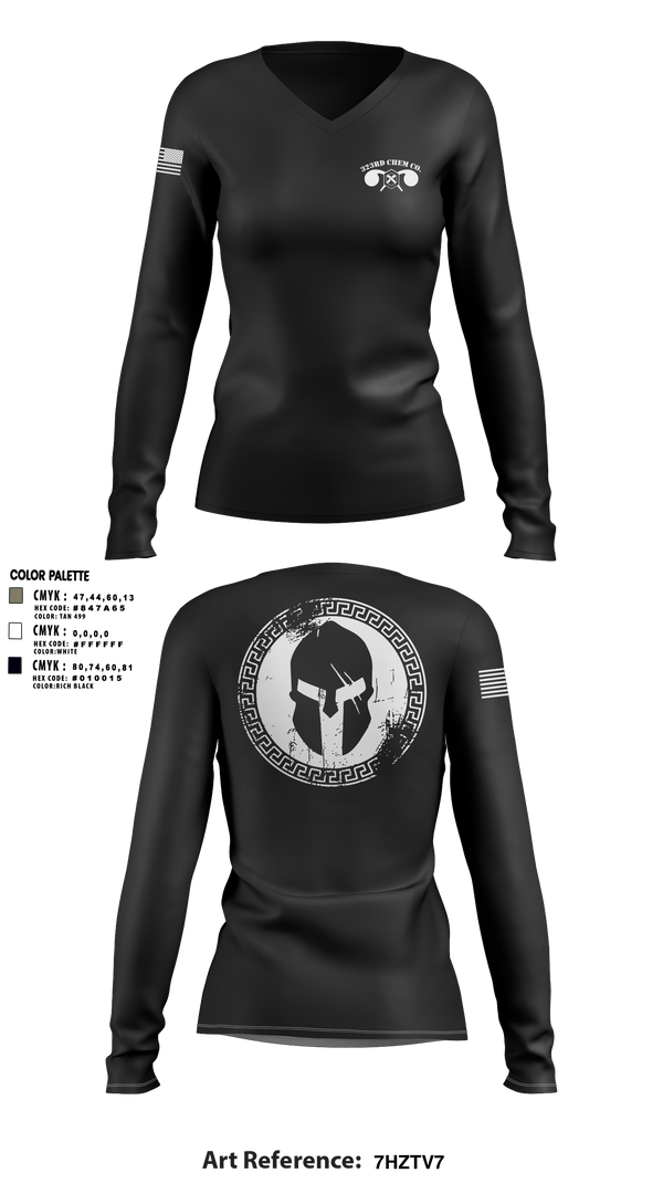 Women's Long Sleeve Vneck Shirt, , Army, Teamtime, Team time, sublimation, custom sports apparel, team uniforms, spirit wear, spiritwear, sports uniforms, custom shirts, team store, custom team store, fundraiser sports, apparel fundraiser