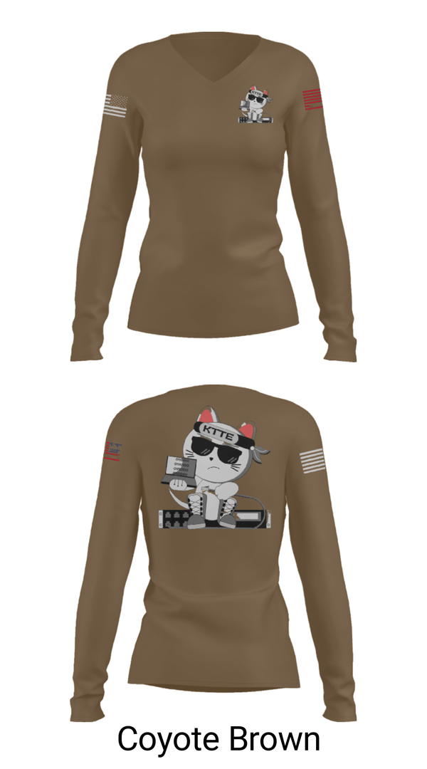 Women's Long Sleeve Vneck Shirt, , Air Force, Teamtime, Team time, sublimation, custom sports apparel, team uniforms, spirit wear, spiritwear, sports uniforms, custom shirts, team store, custom team store, fundraiser sports, apparel fundraiser
