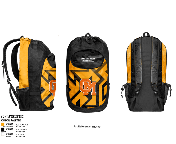 Gear Bag, Oakland Mills High School Basketball, Women's Basketball, Teamtime, Team time, sublimation, custom sports apparel, team uniforms, spirit wear, spiritwear, sports uniforms, custom shirts, team store, custom team store, fundraiser sports, apparel fundraiser