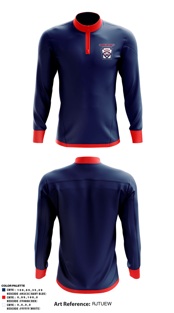 Quarter Zip Jacket, Arizona District 6 Little League Baseball, Baseball, Teamtime, Team time, sublimation, custom sports apparel, team uniforms, spirit wear, spiritwear, sports uniforms, custom shirts, team store, custom team store, fundraiser sports, apparel fundraiser