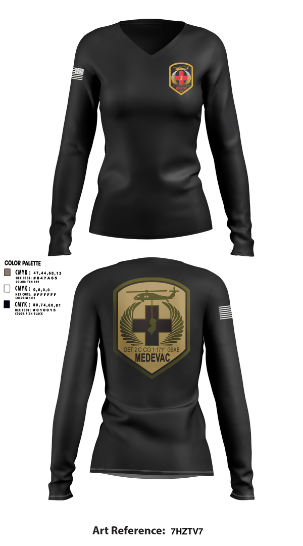 Women's Long Sleeve Vneck Shirt, , Army, Teamtime, Team time, sublimation, custom sports apparel, team uniforms, spirit wear, spiritwear, sports uniforms, custom shirts, team store, custom team store, fundraiser sports, apparel fundraiser