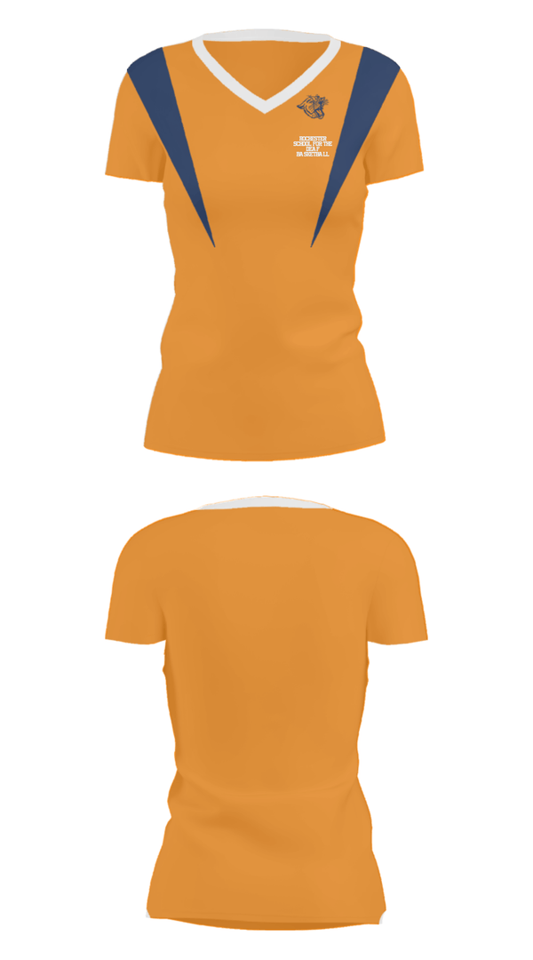 Women's Short Sleeve Vneck Shirt, Rochester School For The Deaf Basketball, Men's Basketball, Teamtime, Team time, sublimation, custom sports apparel, team uniforms, spirit wear, spiritwear, sports uniforms, custom shirts, team store, custom team store, fundraiser sports, apparel fundraiser