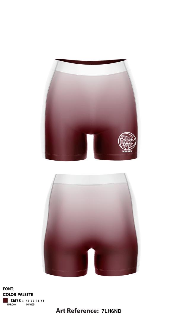 Women's Compression Shorts, West Bridgewater High School Volleyball, Women's Volleyball, Teamtime, Team time, sublimation, custom sports apparel, team uniforms, spirit wear, spiritwear, sports uniforms, custom shirts, team store, custom team store, fundraiser sports, apparel fundraiser