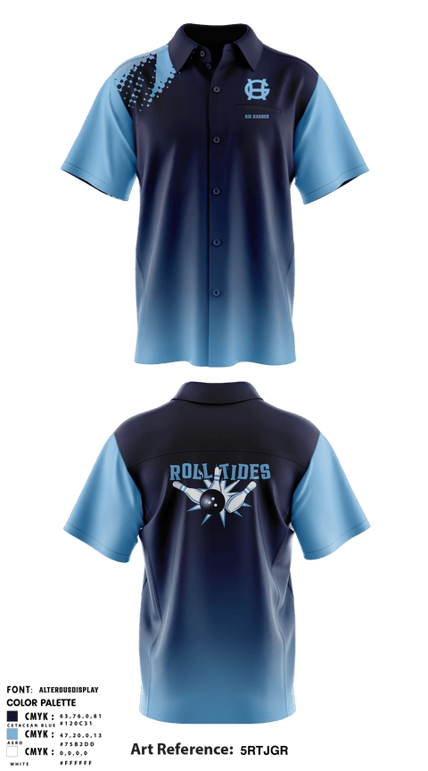 Short Sleeve Bowling Jersey, Gig Harbor High School Bowling, Bowling, Teamtime, Team time, sublimation, custom sports apparel, team uniforms, spirit wear, spiritwear, sports uniforms, custom shirts, team store, custom team store, fundraiser sports, apparel fundraiser