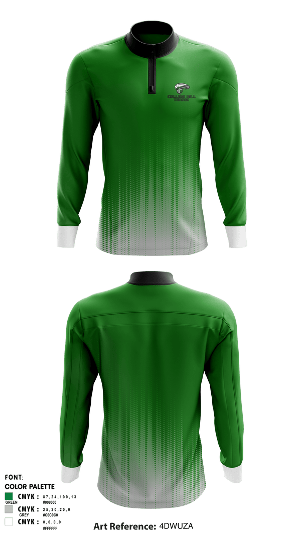Quarter Zip Jacket, Collins Hill High School Tennis, Tennis, Teamtime, Team time, sublimation, custom sports apparel, team uniforms, spirit wear, spiritwear, sports uniforms, custom shirts, team store, custom team store, fundraiser sports, apparel fundraiser