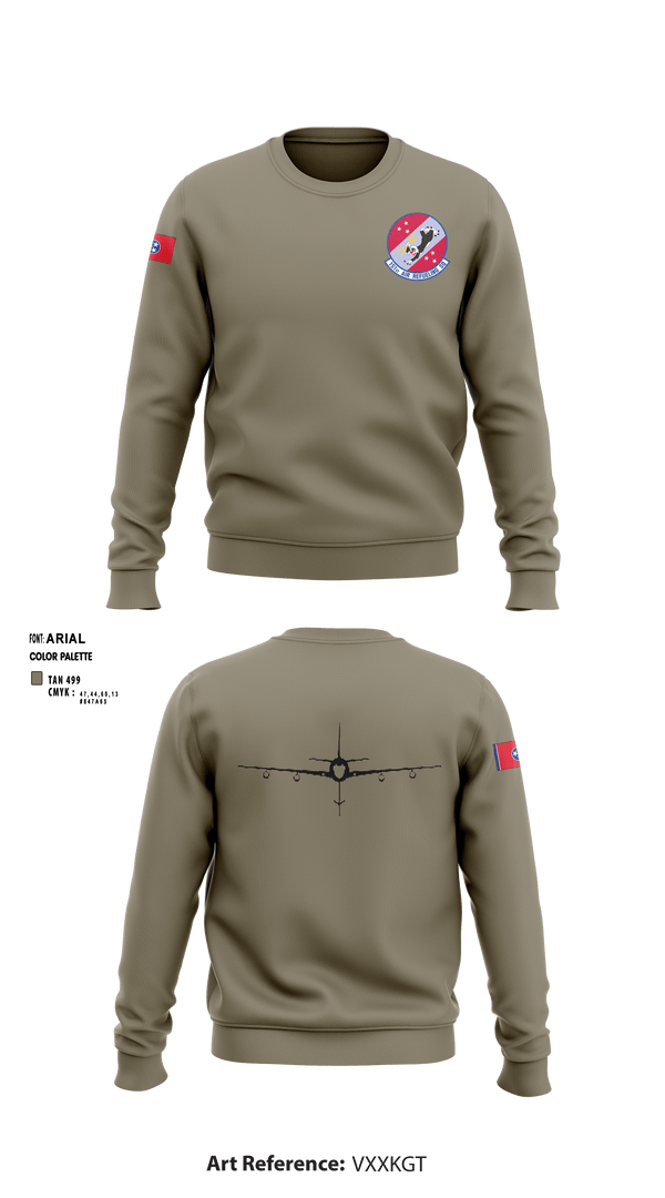Crew Neck Sweatshirt, 151st Air Refueling Squadron, Air Force, Teamtime, Team time, sublimation, custom sports apparel, team uniforms, spirit wear, spiritwear, sports uniforms, custom shirts, team store, custom team store, fundraiser sports, apparel fundraiser